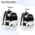 thumbnail image 3 of Honeii Cat Meow Print Canvas College Laptop Backpack, Durable Rucksack Travel Notebook Bag School Backpack Book Bag for Men Women-Small, 3 of 7