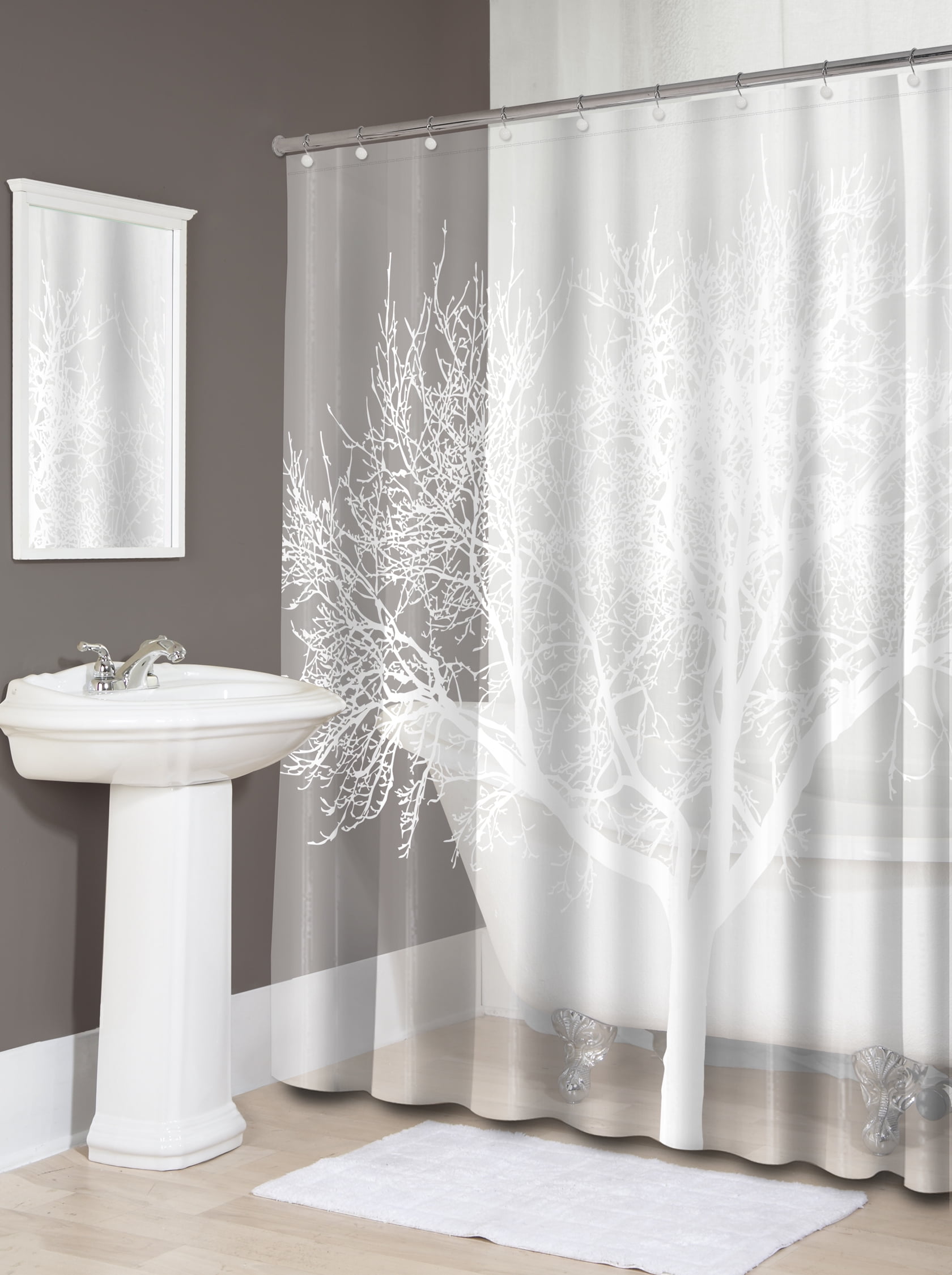 clear 70x72 in. 2 Pack Home Collection PEVA Shower Curtain Liners 