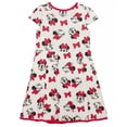 thumbnail image 2 of Disney WHITE Little Girls Happy Minnie Bow Short Sleeve Dress, US 6X, 2 of 3