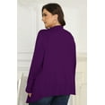 thumbnail image 6 of Daystry Women's Plus Size Open Front Casual Long Sleeve Lightweight Drape Cardigans Soft with Pockets, 6 of 12