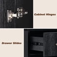 thumbnail image 3 of BarberPub Locking Storage Cabinet 38.8‘’ Barber Beauty Salon Station with Holders Styling Equipment 2032, 3 of 8
