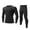 Black, variant on Men Jogging Suits Set,Men's Sweatsuit Outfits Solid Color Slim Long Sleeve Crew Neck Top High Stretch Daily 2 Piece Set