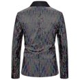 thumbnail image 4 of Hombres S Glitter Lentejuelas Un Botón Vestido Chaqueta Traje Blazer Abrigo Esmoquin Tops-, 4 of 4