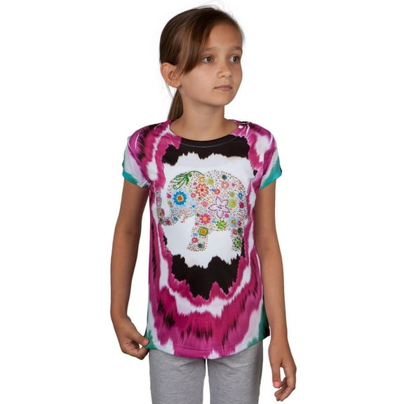 Floral Elephant Youth T-Shirt - Medium(10/12)