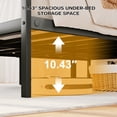 thumbnail image 4 of Heavy Duty Thick Metal Bed Frame With Headboard Footboard, 1200lb Load Capacity, King Size, 4 of 9