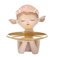 thumbnail image 2 of Estatua de resina Zulema para niñas con soporte para Bandeja de almacenamiento, 2 of 5