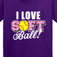thumbnail image 4 of Inktastic I Love Softball with Softball Replacing O with White Text Youth T-Shirt, 4 of 5