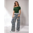 thumbnail image 5 of MOYIKO Womens Off The Shoulder Crop Tops Y2K T Shirts Top Short Sleeve Summer Trendy Fashion Clothes, 5 of 7