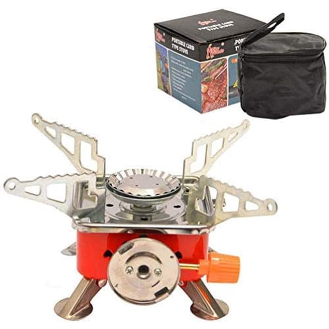 Brûleur Coupe-Vent Réchaud à Gaz de Camping, Réchaud Pliable Brûleurs Extérieur Mini Portable Réchaud Carré Coupe-Vent Fourneau Brûleur Randonnée