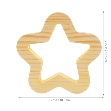 

Wooden Night Light Decorative Star Shaped Neon Light USB Powered LED Lamp