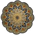 thumbnail image 1 of LR Resources RUGSA99648CHM30RD Tapis Rond Festonné Médaillon Oriental Fleuri de 3 Pieds, 1 of 1