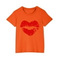 thumbnail image 1 of Zpanxa Chemises Filles T-Shirt à Imprimé d'Halloween Col Rond Manches Courtes Haut Mode en Coton 9 Ans, 1 of 4