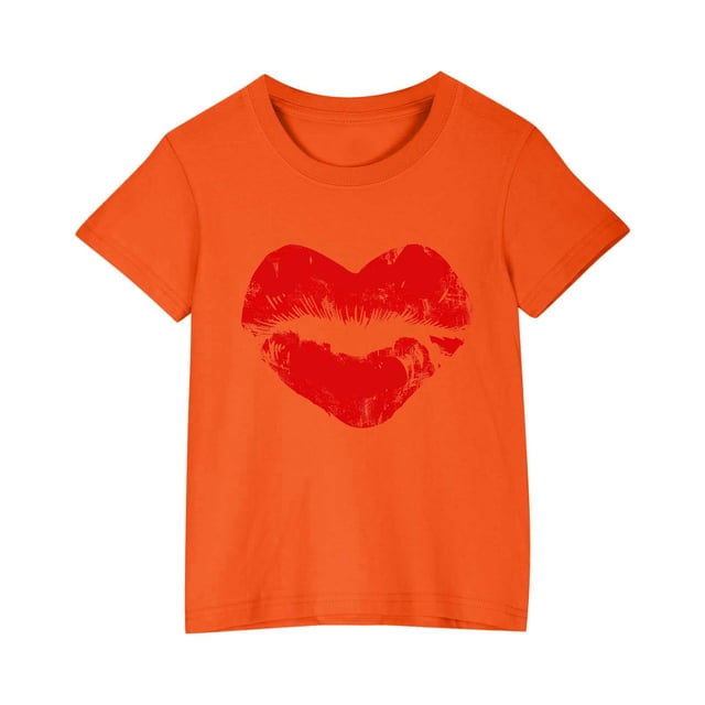 Zpanxa Chemises Filles T-Shirt à Imprimé d'Halloween Col Rond Manches Courtes Haut Mode en Coton 9 Ans