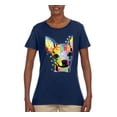 thumbnail image 2 of Wild Bobby Dean Russo Colorful Chihuahua Dog Lover Women Graphic Tee, Navy, X-Large, 2 of 5