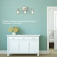 thumbnail image 2 of Costway 3-Light Wall Sconce Modern Bathroom Vanity Light Fixtures w/ Clear Glass Shade, 2 of 10