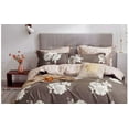 thumbnail image 5 of Say Yes Bedding Marrissa Brown Floral 100% Cotton Reversible Comforter Set, King, 5 of 5