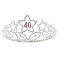thumbnail image 2 of Rhinestone Tiara Princesa Mujeres Cumpleaños Soledad Corona de diamantes de imitación, 2 of 7