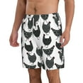 thumbnail image 2 of Cauagu Retro Rooster Print Men's Swim Trunks,Hawaiian Bathing Suit Swimsuits Beach Shorts with Pockets for Men Quick Dry Swimming Board Shorts-XX-Large, 2 of 6