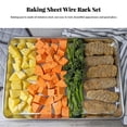 thumbnail image 4 of Baking Sheet Checkered Cooling Rack Chef Stainless Steel Stainless Steel Pan Oven Bakeware for Kitchen Cooking, 23.5x17.5x2.5cm, 4 of 7