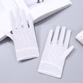 thumbnail image 4 of Minnieouse Guantes de boda hechos con encaje, arreglo cómodo y guantes de rejilla de malla no irritantes, guantes de rejilla de malla guantes y mitones blanco, 4 of 6
