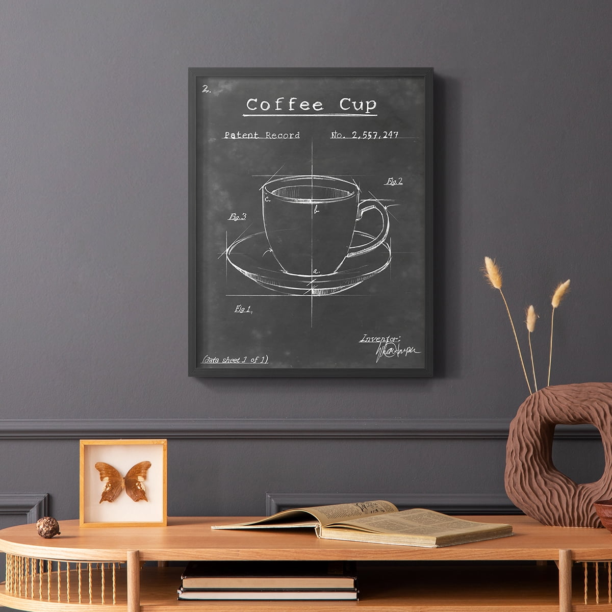 Morning Routine II Framed Print in Black Solid Wood Framed Print No Nail Hanging