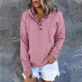thumbnail image 2 of yunLCZ Sweatshirt for Women Women's Casual Pocket Hoodies Long Sleeve Fashion Drawstring Pullover Tops Polyester Rose Gold XXXL, 2 of 4