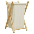 thumbnail image 3 of vidaXL Laundry Basket Washing Clothes Hamper Organizer Cream White Bamboo, 3 of 18