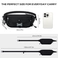 thumbnail image 4 of WATERFLY Unisex Anti Theft RFID Blocking Hiking Running Nylon Fanny Pack Waist Bag,Black, 4 of 7