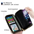 thumbnail image 6 of HAWEE Cellphone Wallet for Women Dual Zipper Long Purse with Removable Wristlet, Black, 6 of 7