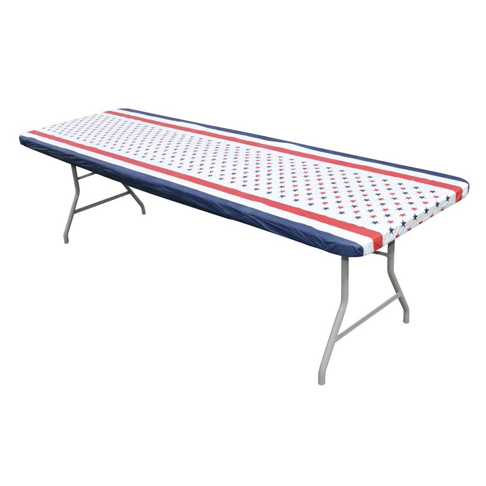 Kwik Covers 30" x 96" Patriotic Fitted Table Cover Single By KwikCovers
