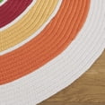thumbnail image 6 of SAFAVIEH Braided Luvina Striped Reversible Area Rug, Ivory/Rainbow, 5' x 8' Oval, 6 of 19