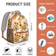 thumbnail image 6 of Boho Sunflower Aesthetic School Backpack - Ergonomic & Durable with Organized Storage Pockets, 6 of 6