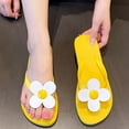thumbnail image 6 of Sokhug Womens Flower Decor Flip Flops Lightweight Non Slip Thong Sandals Cute Floral Beach Slippers for Summer Vacation Pool, 6 of 9