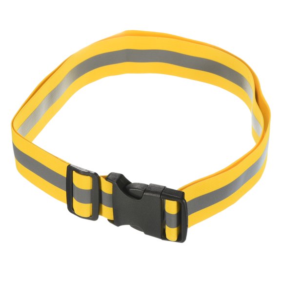 Uxcell Reflective Belt Bands 24x1.6 Inch Strip High Visibility Reflective Running Gear for Cycling Walking Yellow
