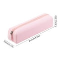 thumbnail image 3 of AuroraX Pink Pencil Case,Silicone Dust-Resistant Pencil Pouch,Long,For Study, 3 of 6