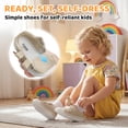 thumbnail image 2 of TEAHOO X STQ Toddler Shoes Wide Toe Box Girl Boy First Walking Sneakers Barefoot Non-Slip Hook and Loops Baby Shoe Beige, 2 of 5