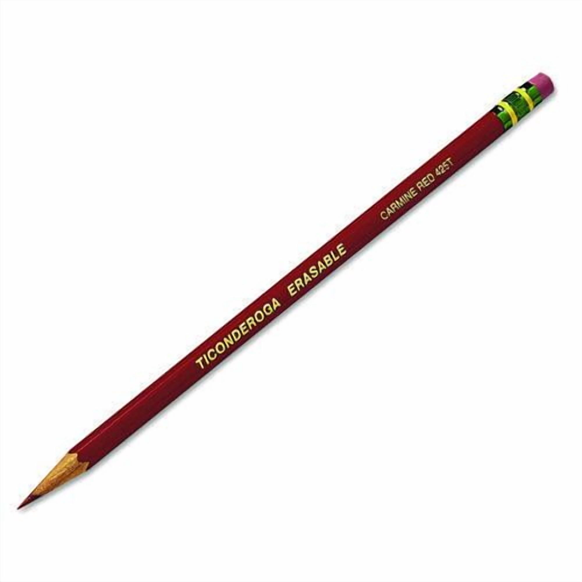 Erasable Colored Pencils, 2.6 mm, 2B, Carmine Red Lead, Carmine Red Barrel, 12/Pack | Bundle of 10