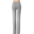 thumbnail image 6 of Women's Sweatpant Yoga Leggings Side Striped High Waist Stretch Slim Comfy Jogger Gym Sport Workout Pants Trousers Light Gray 2XL, 6 of 7