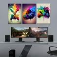 thumbnail image 3 of Framed Game Room Decorative Wall Hieng Video Game Theme Canvas Neon Poster Print Picture Children Youth Hieng Player Print Boys Decorative Room Boys Bedroom Residence, 3 of 6