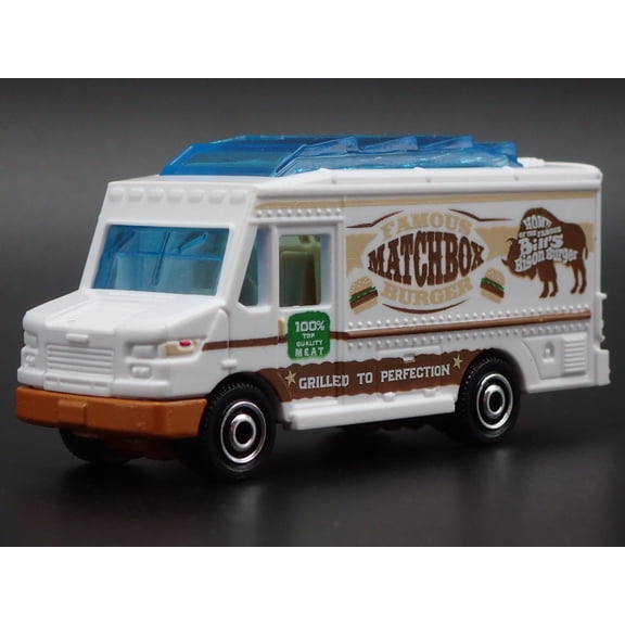 Open Box FOOD TRUCK BILLS BISON BURGER WHITE RARE 1:64 MB SCALE DIORAMA DIECAST MODEL CAR