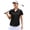 Black, variant on Polo Shirts for Women Moisture Wicking Golf Shirt Half Zip Pullover Curved Hem Athletic Tennis Tops