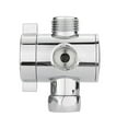 thumbnail image 2 of 1/2 Inch Three Way Shower Diverter T-Adapter for Toilet Bidet | Universal ABS 3-Way Valve | Shower Arm Mounted | 1 In 2 Out | Fits Handheld Shower | 55x70x20mm | 1 Pack, 2 of 7