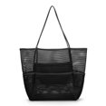 thumbnail image 2 of Malla Playa Natación Bolsas Casual Mujeres Compras Paquete Ropa Bolsa de almacenamiento (Negro) Ndcxsfigh Para Estrenar, 2 of 5