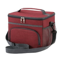 Dvumao Organizers and Storage, Large Insulated Lunch Bag 15L Reusable Lunch Box for Office Picnic Hiking Beach Leakproof Cooler Tote Bag Organizer with Adjustable Shoulder Strap, Women Gifts