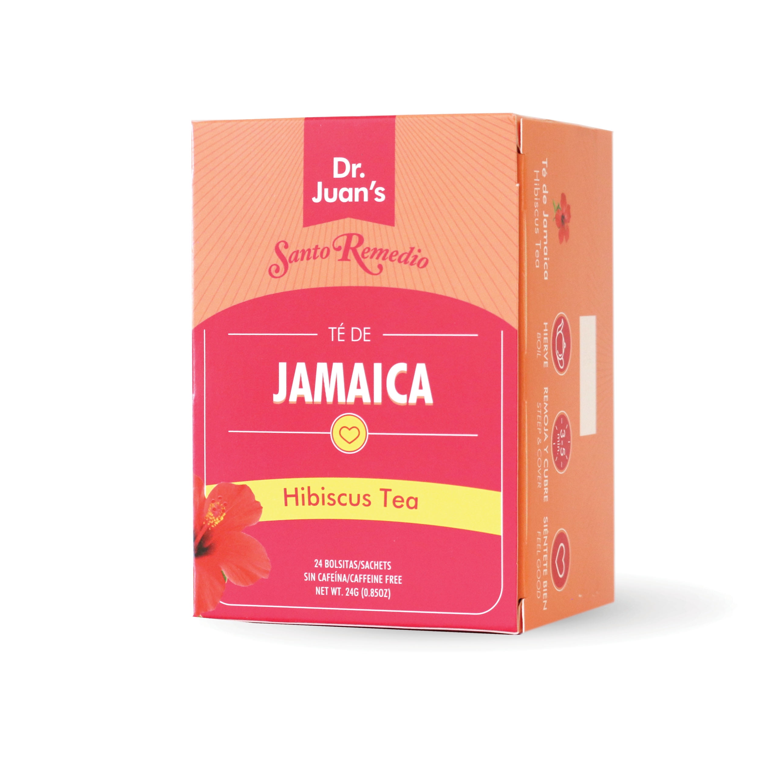 Santo Remedio Te De Jamaica Hibiscus Tea Bags, 24 Count, 0.85 oz
