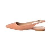 Stuart Weitzman Mara Suede Slingback Flat, 8, Pink