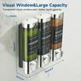 thumbnail image 4 of Shampoo and Conditioner Dispenser, Shower Soap Dispenser 2 Chamber No Drill Wall-Mounted Shampoo Dispenser for Shower Wall Mounted Shower Dispenser for Bathroom Hotel Large Capacity,Black Changmaius, 4 of 8