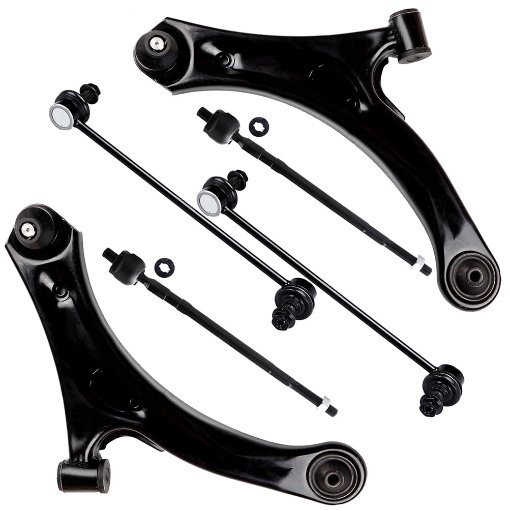 ECCPP - 6PCS Front Lower Control Arm And Ball Joint Inner Tie Rod End Sway Bar Link Compatible Fit 2004-2007 For Suzuki Aerio Suspension Kit