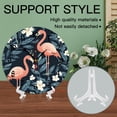 thumbnail image 4 of YladaFaie Flamingo Clocks Kitchen Decor Wall Clock Tropical Round Wall Clock 10 Inch Silent Non Ticking Battery Operated Wood Clock for Living Room, Kitchen, Home,Bathroom, Bedroom, 4 of 7