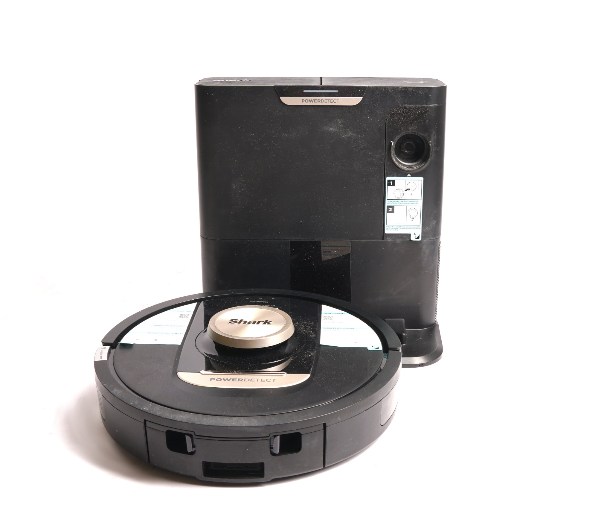 Pre-Owned Restored Shark RV2820AE Detect Pro Self-Empty Robot Vacuum with Bagless 60-day Capacity HEPA Base Auto Deep-Clean 3 Detect and React Technologies (Black)